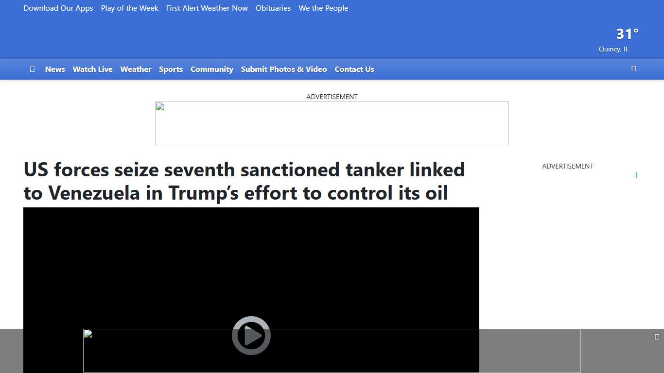 US forces seize seventh sanctioned tanker linked to Venezuela in Trump’s effort to control its oil